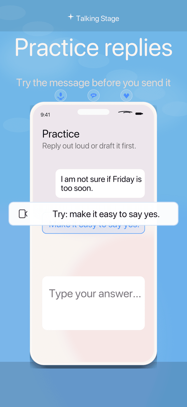 Practice replies
